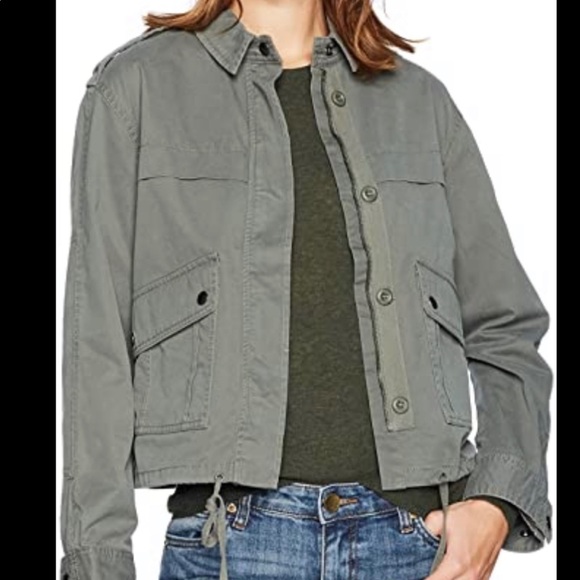 NEW Velvet by Graham & Spencer Cropped Army Jacket - Picture 1 of 11